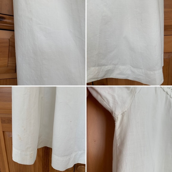 Edwardian White Cotton button up dress Embroidered - Picture 12 of 16